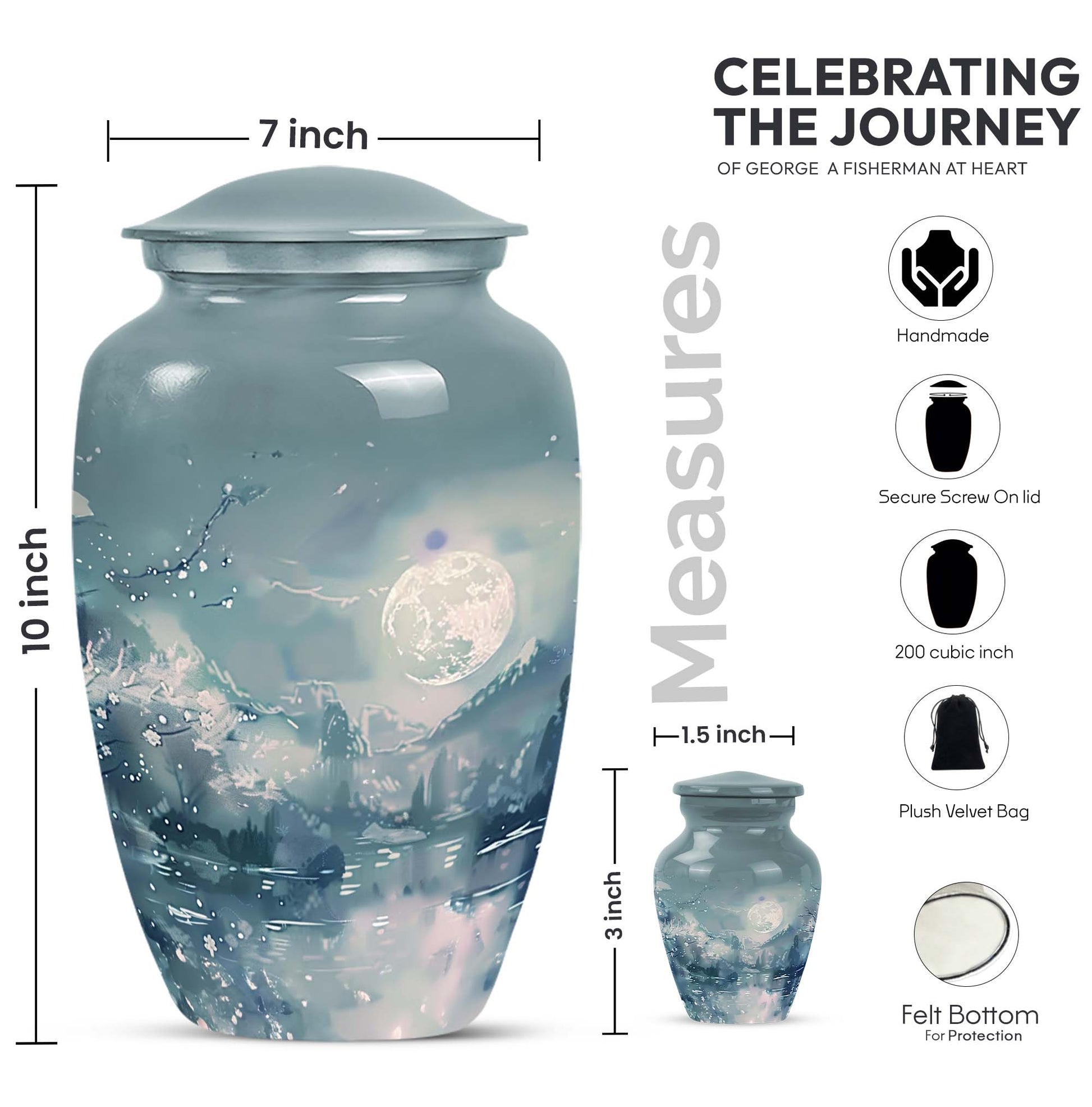 Lunar Cremation Urn For Human Ashes