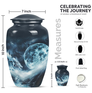 Unique Lunar Cremation urn For Human Ashes