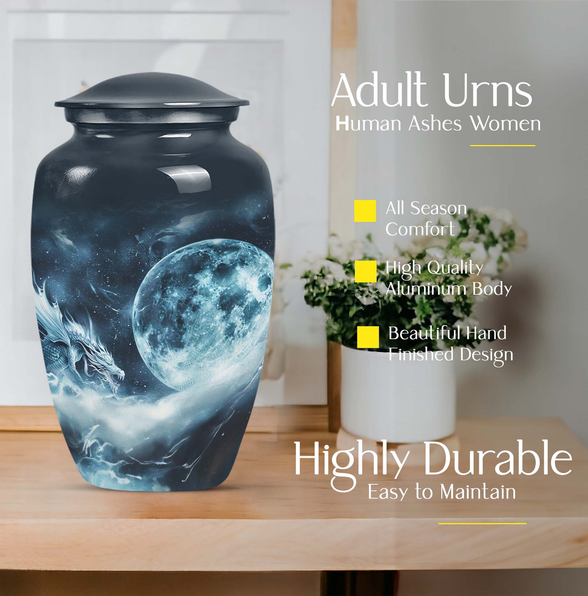 Unique Lunar Cremation urn For Human Ashes