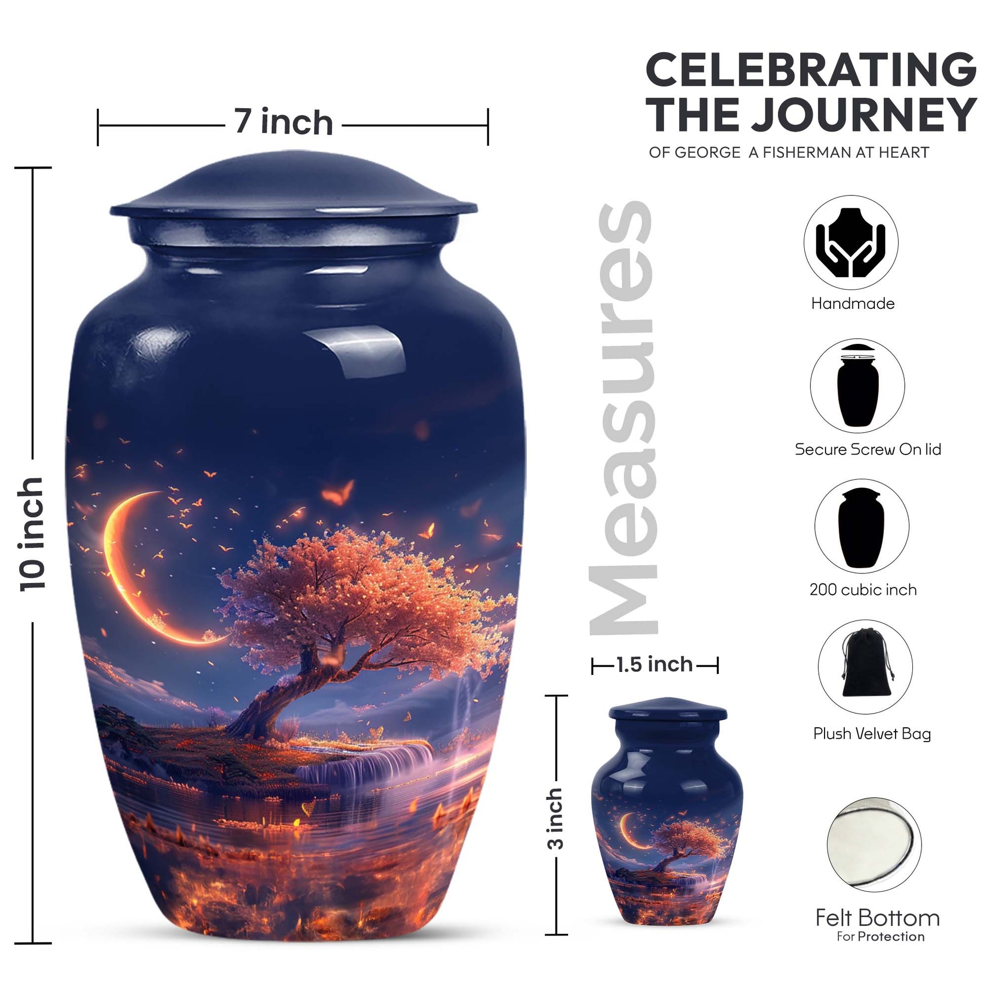 Lunar Memorial Cremation Container For Human Ashes