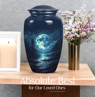 Large Lunar Cremation Container For Adult Human Ashes