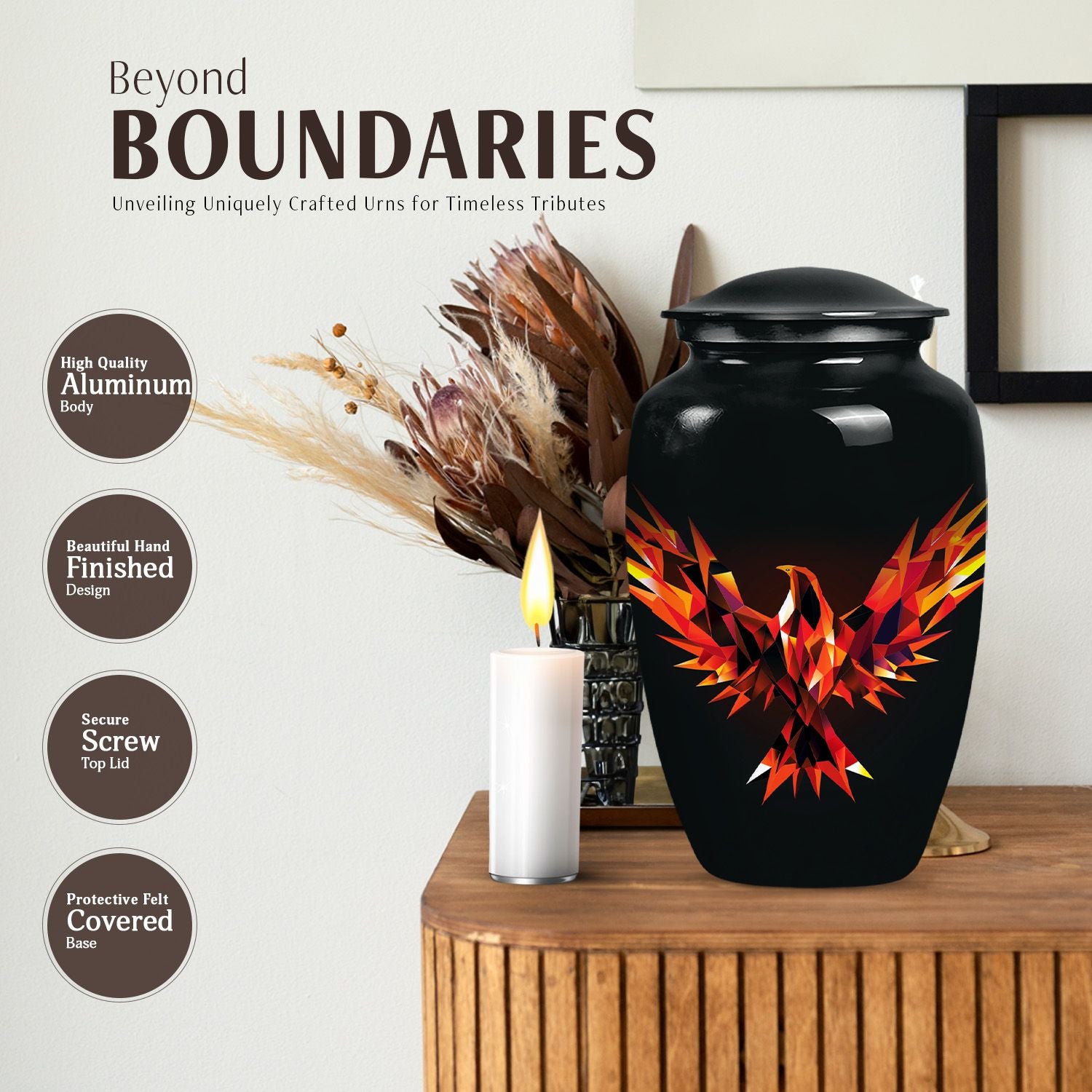 Phoenix Memorial Urn For Adult Human Remains