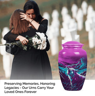 Unique Wolf Cremation Container for Adult Remains