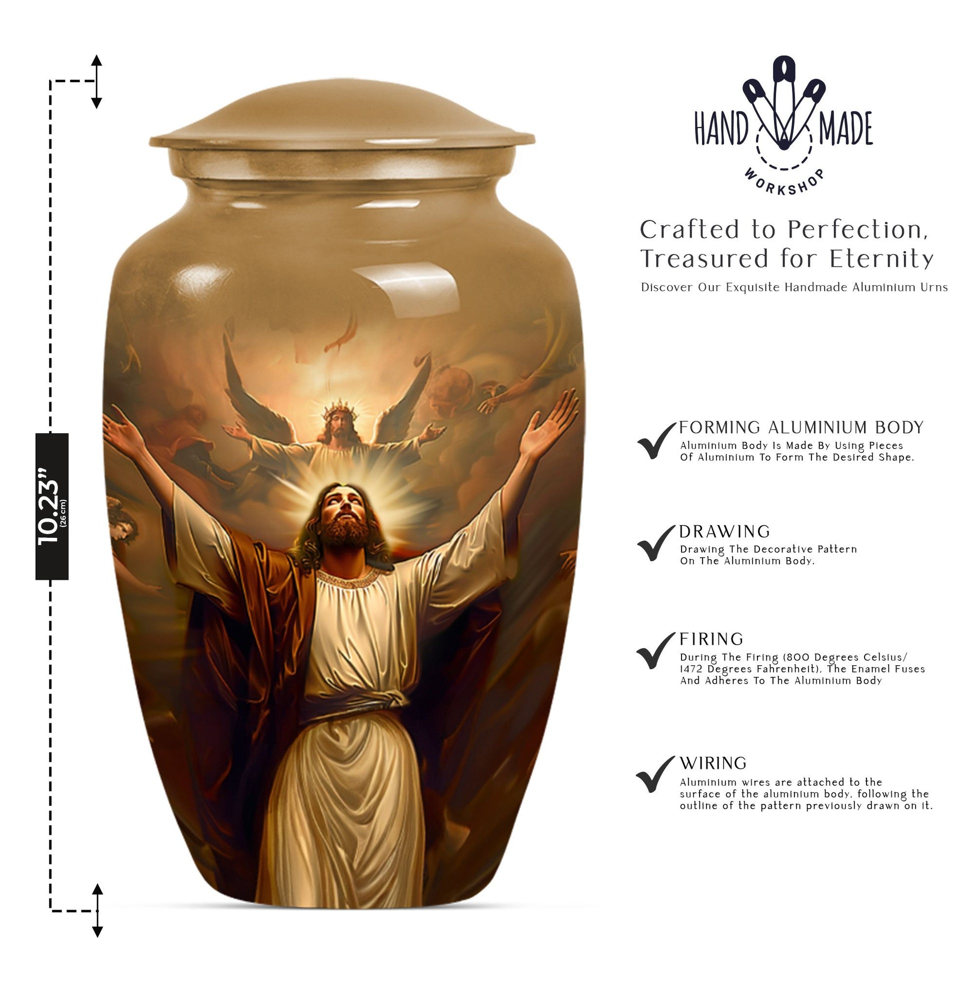 Jesus Christ Cremation Urn for Human Ashes