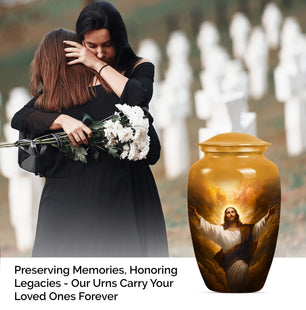 Jesus Christ Memorial Urn for Adult Ashes