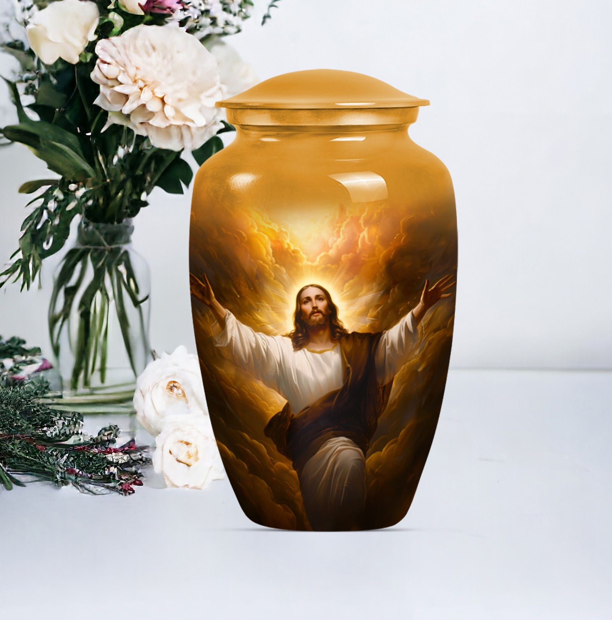 Jesus Christ Memorial Urn for Adult Ashes