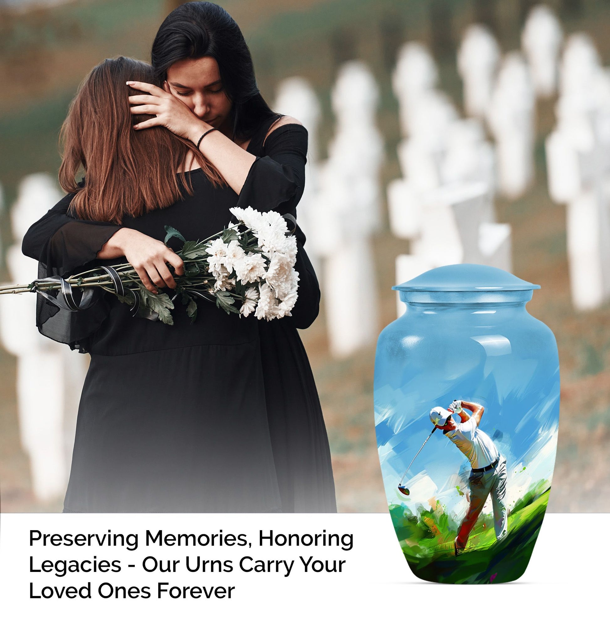 Golf Cremation Container for Adult Human Ashes