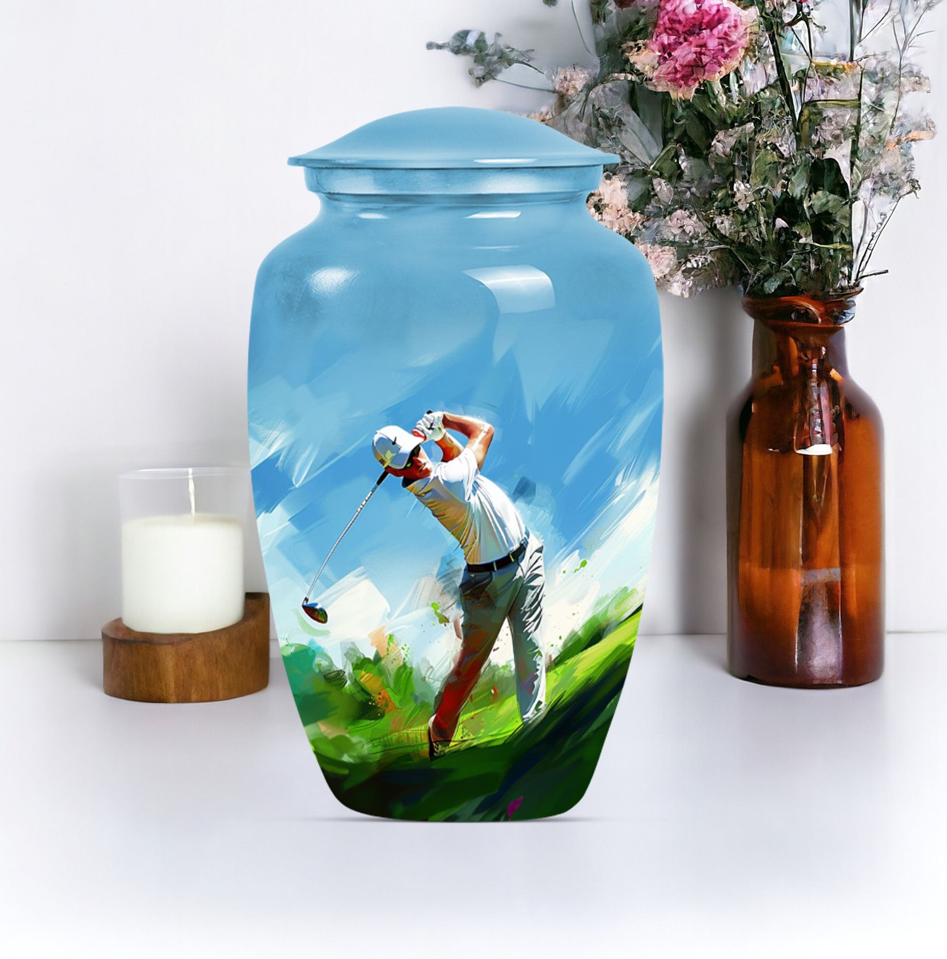 Golf Cremation Container for Adult Human Ashes