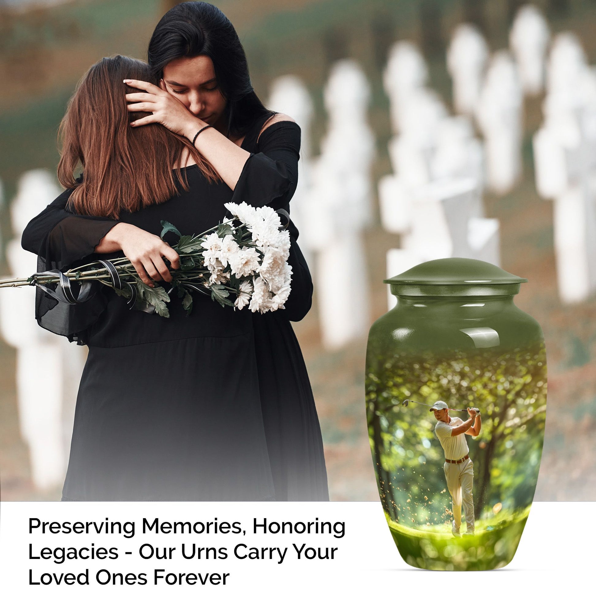 Handcrafted Golf Cremation Urn For Adult Ashes