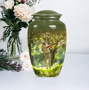 Handcrafted Golf Cremation Urn For Adult Ashes