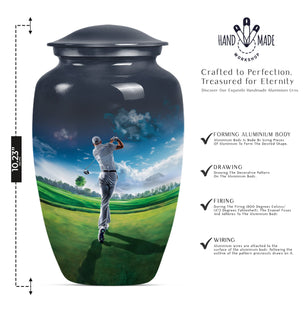 Golf Cremation Urn For Human Cremated Ashes