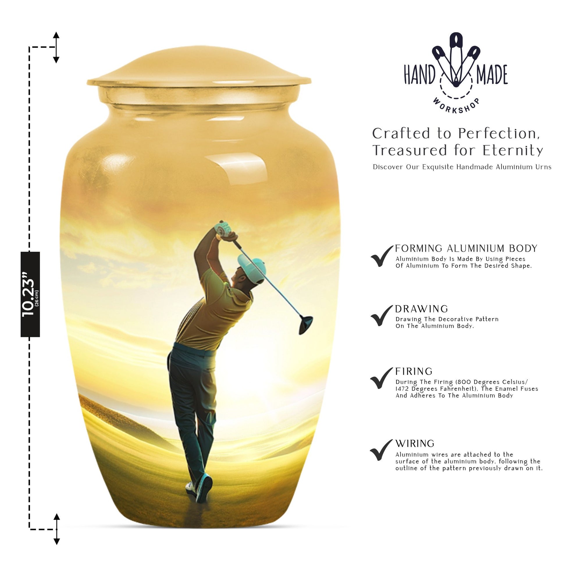 Golf Cremation container For Human Remains