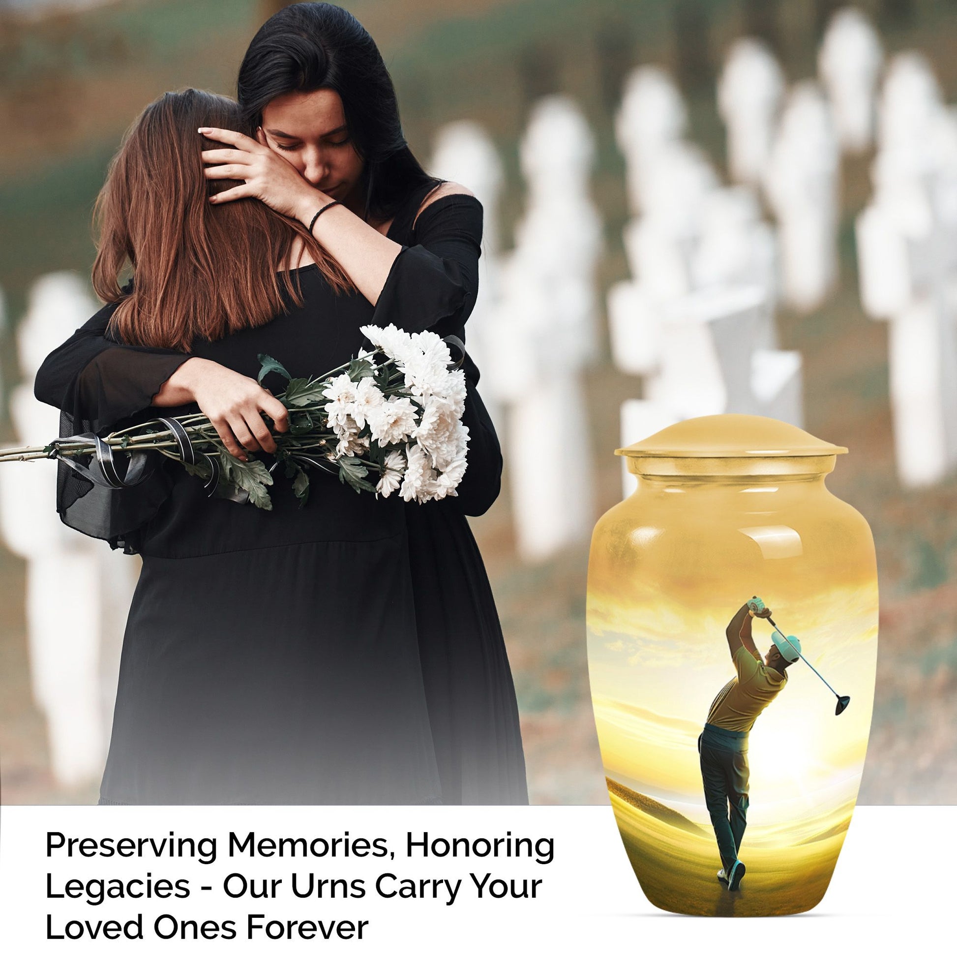 Golf Cremation container For Human Remains