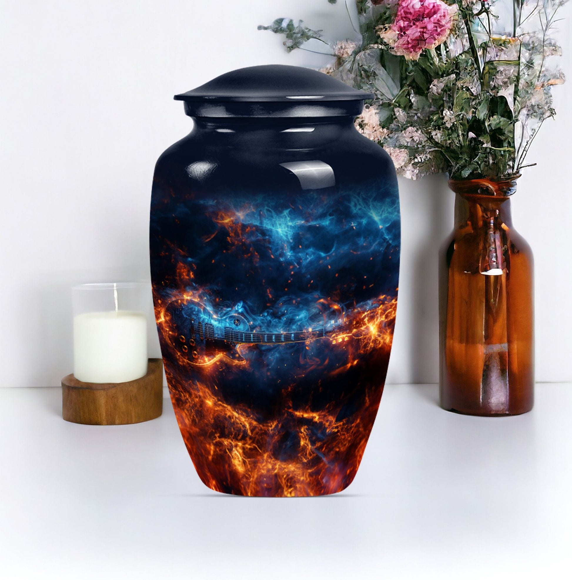 Guitar Cremation Urn For Cremated Human Ashes