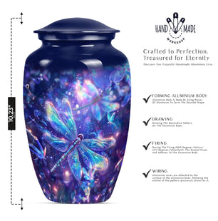 COSMIC DRAGONFLY 10-inch urn.