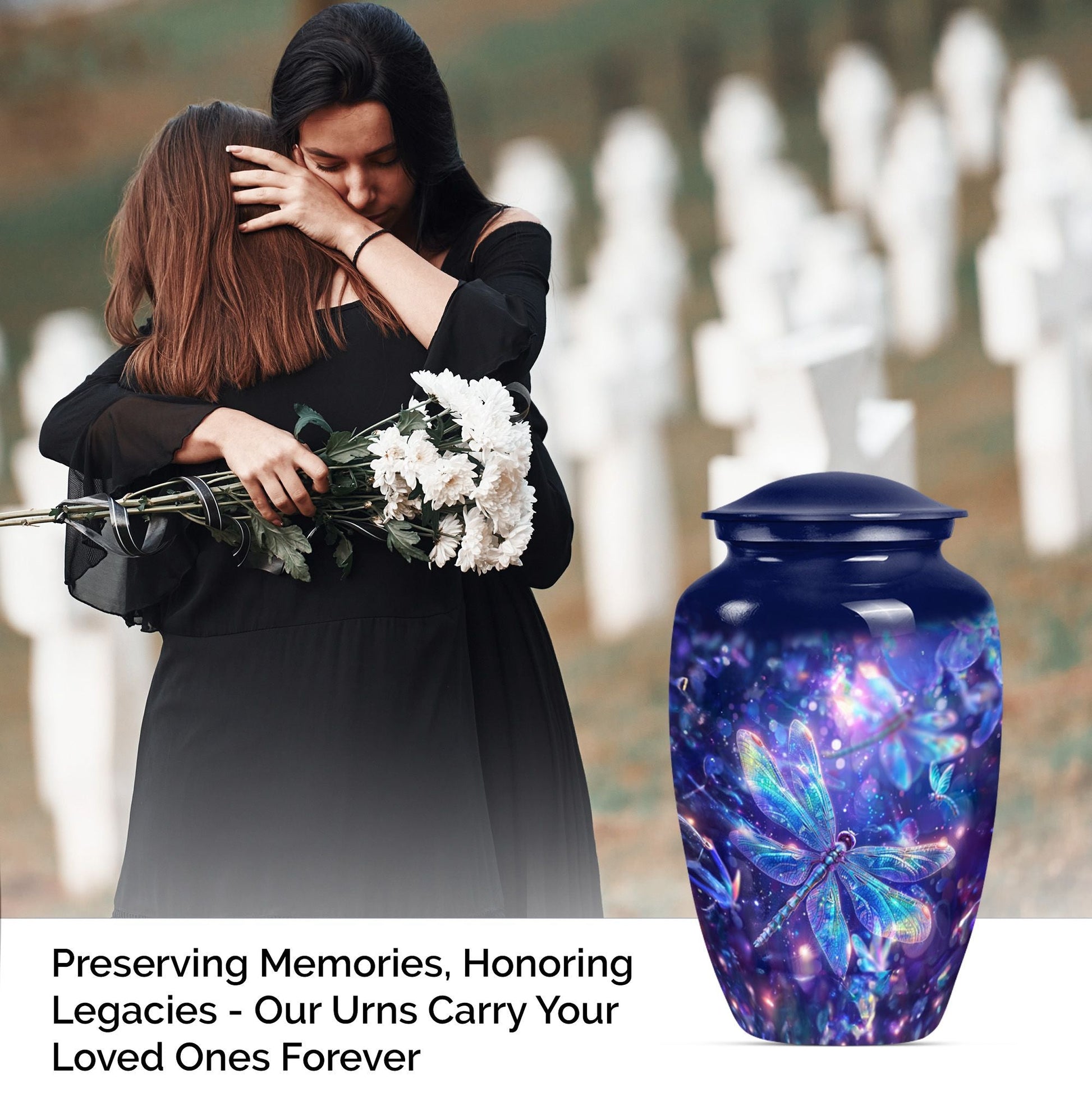 COSMIC DRAGONFLY 10-inch urn.