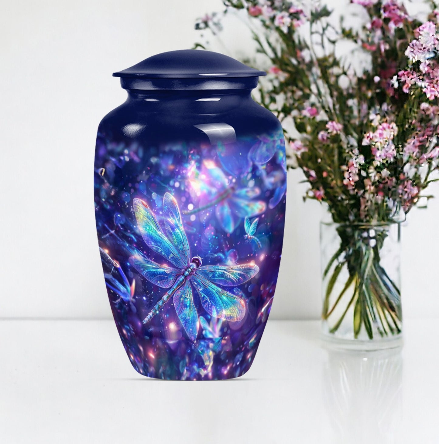 COSMIC DRAGONFLY 10-inch urn.