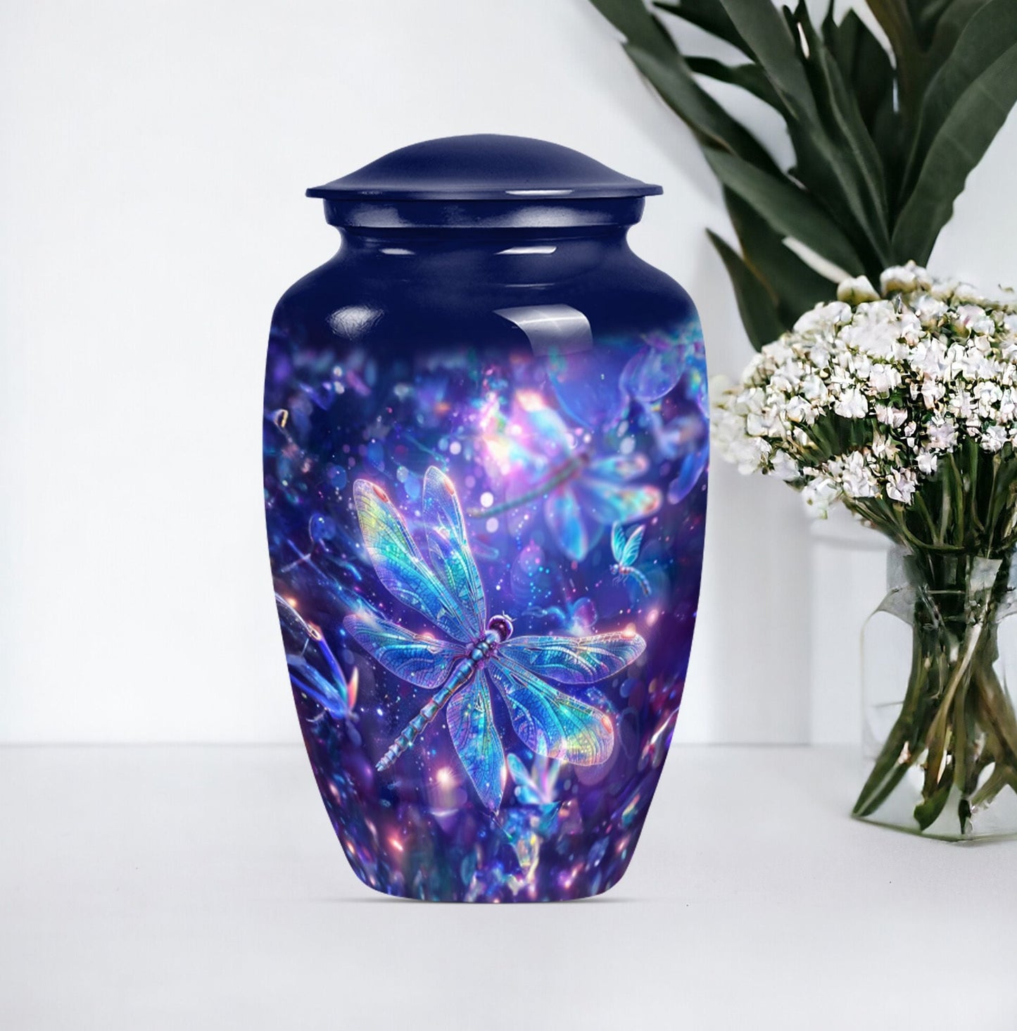 COSMIC DRAGONFLY 10-inch urn.