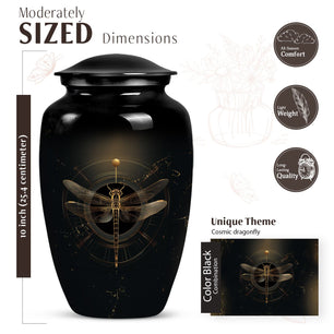 Elegant Dragonfly Cremation Urn for Adult Human Ashes