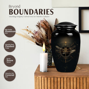 Elegant Dragonfly Cremation Urn for Adult Human Ashes