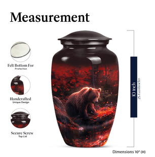 Bear Urn for Cremated Ashes - Memorial Cremation Urn