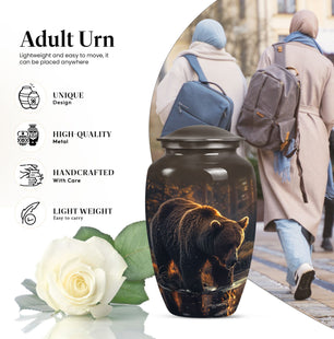 Bear Unique Memorial Cremation Urn for Adults