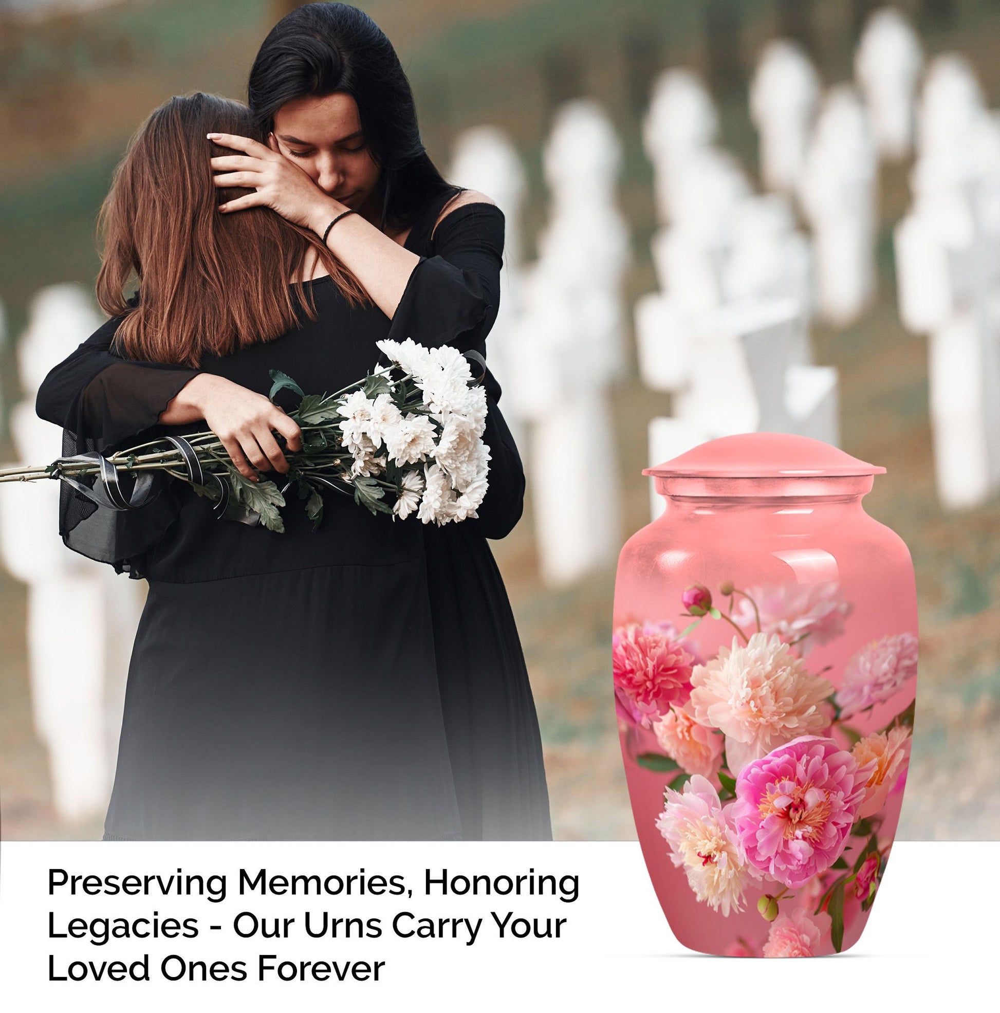 Flower Cremation Urn for Human Ashes