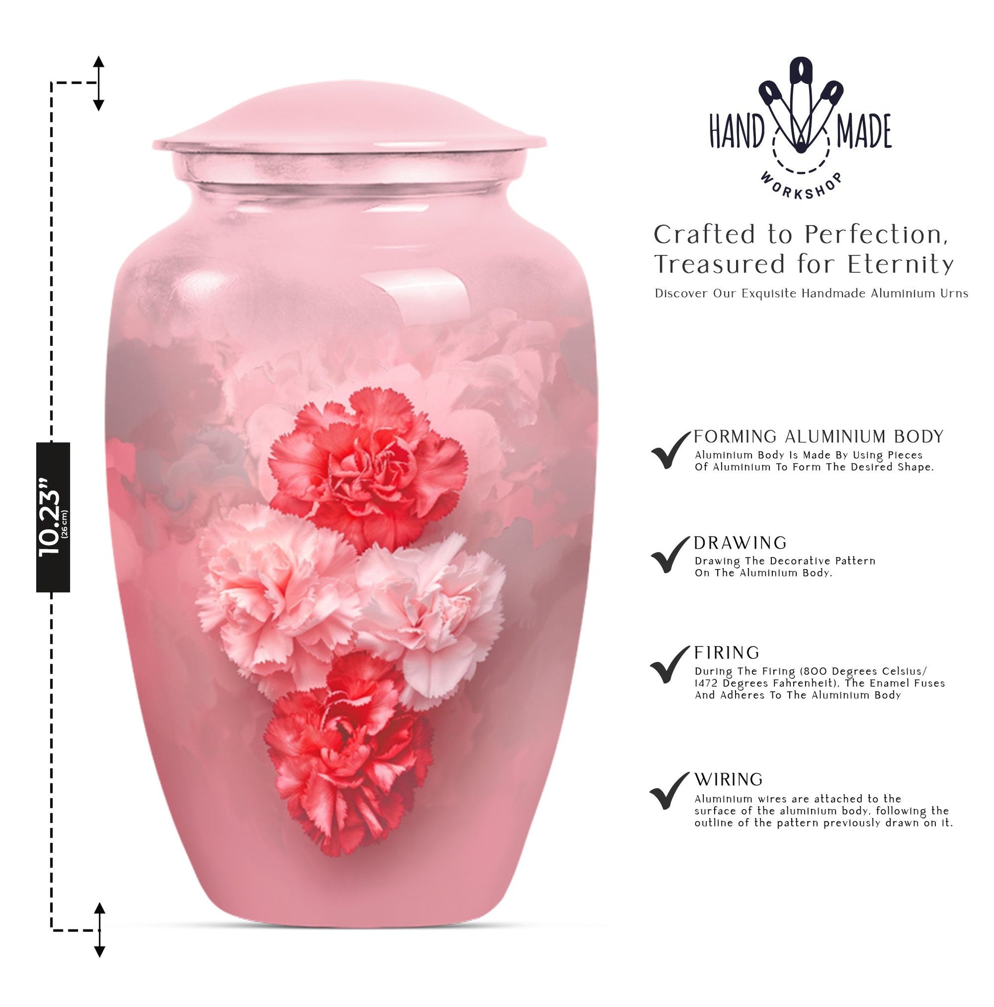 Flower Cremation Container for Adult Human Ashes