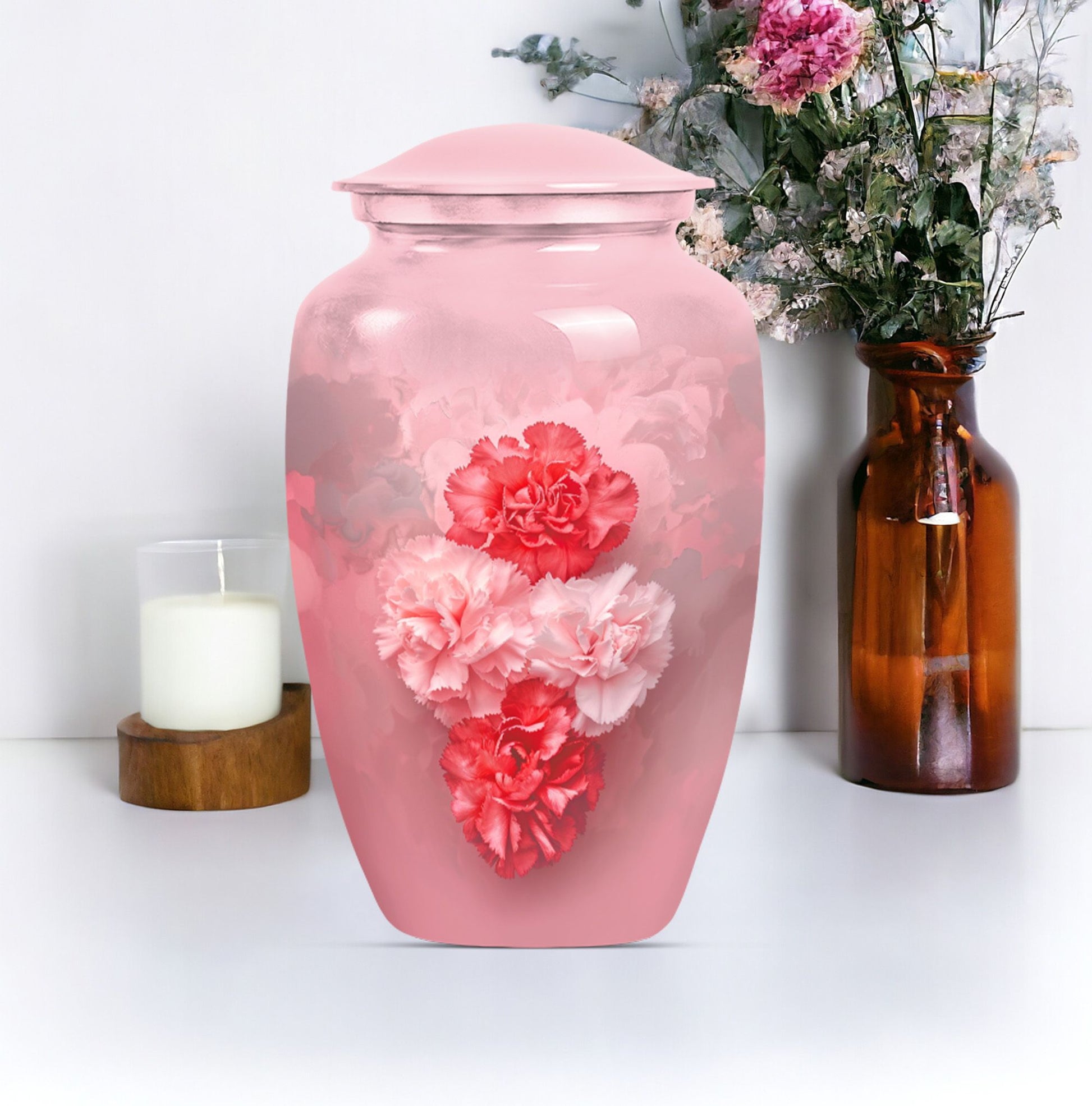 Flower Cremation Container for Adult Human Ashes