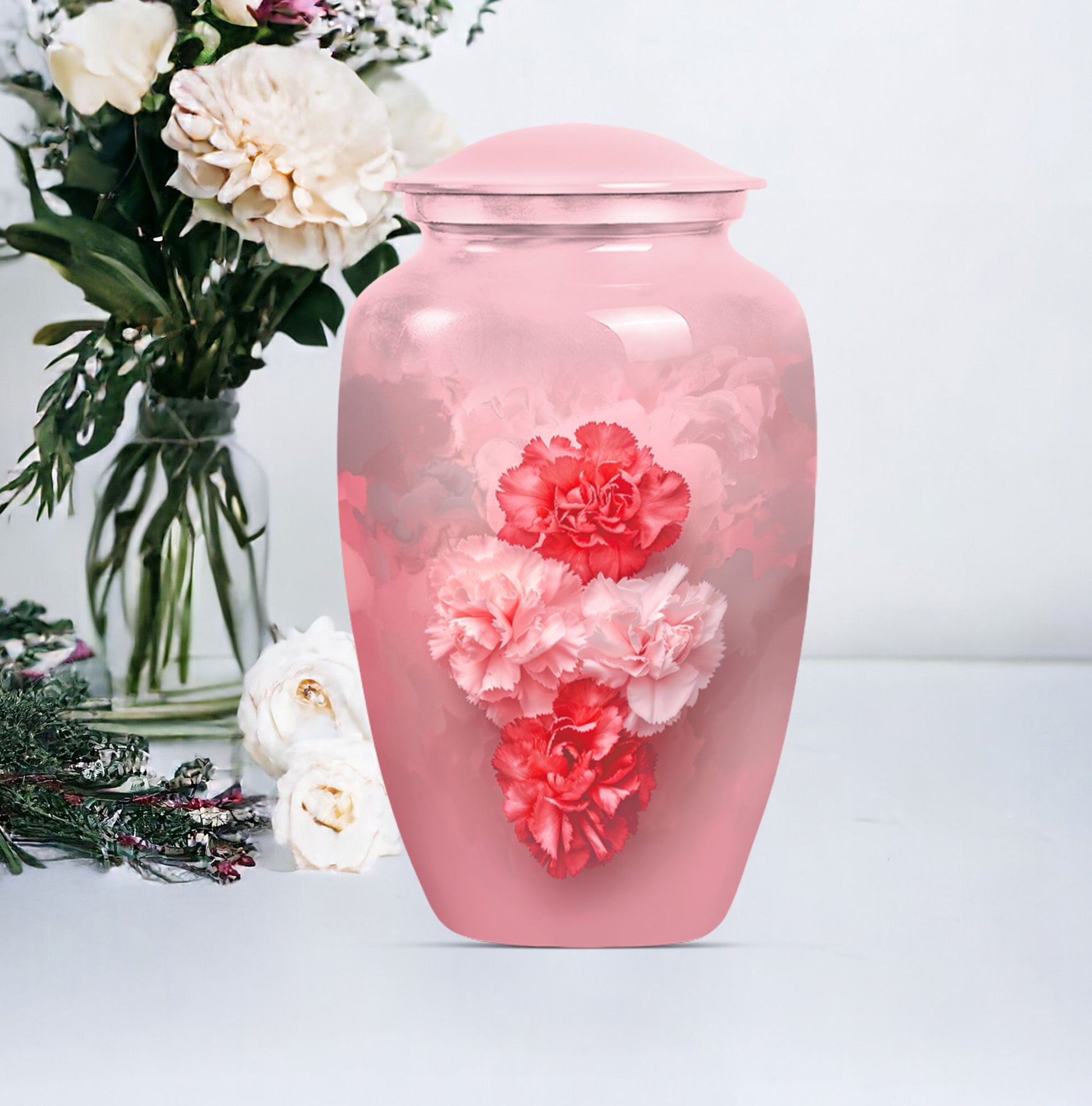 Flower Cremation Container for Adult Human Ashes