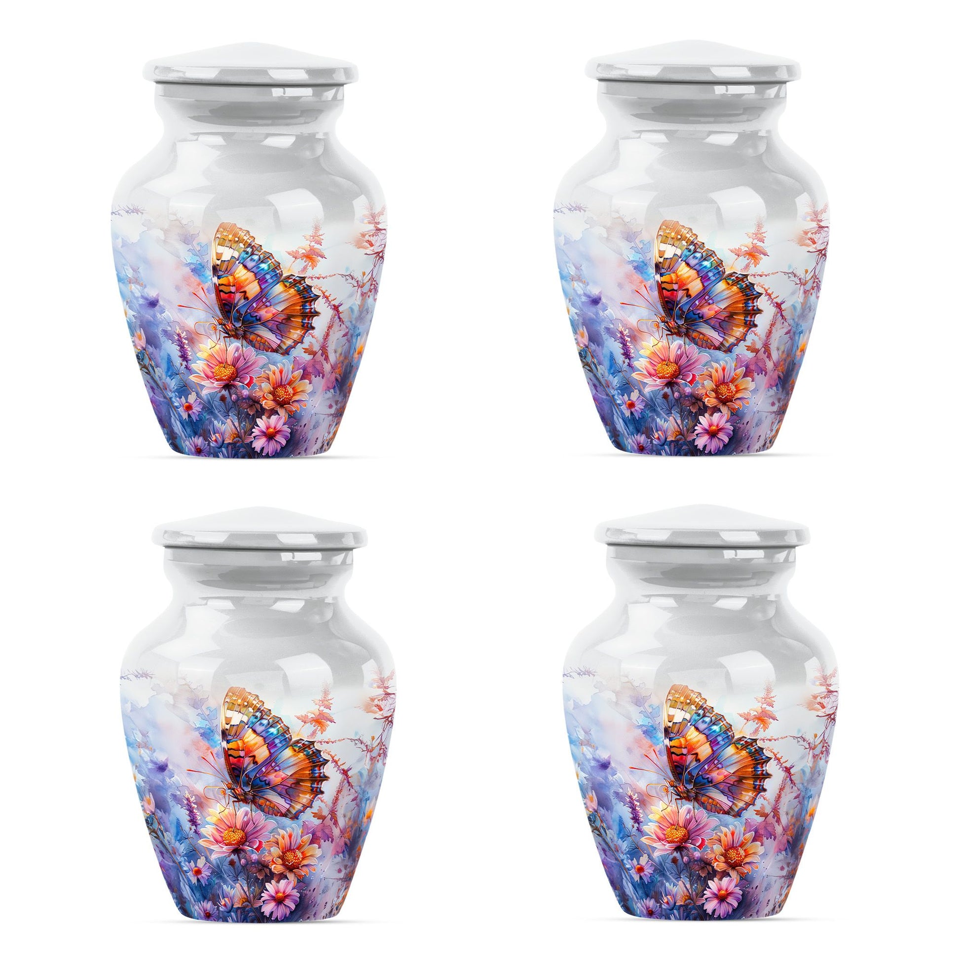 Butterfly  Small Urn Set of 4 Combo