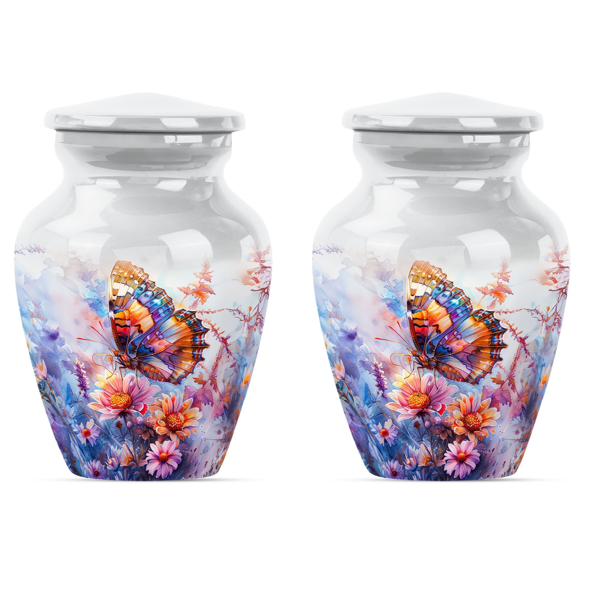 Butterfly  Small Urn Set of 2 Combo