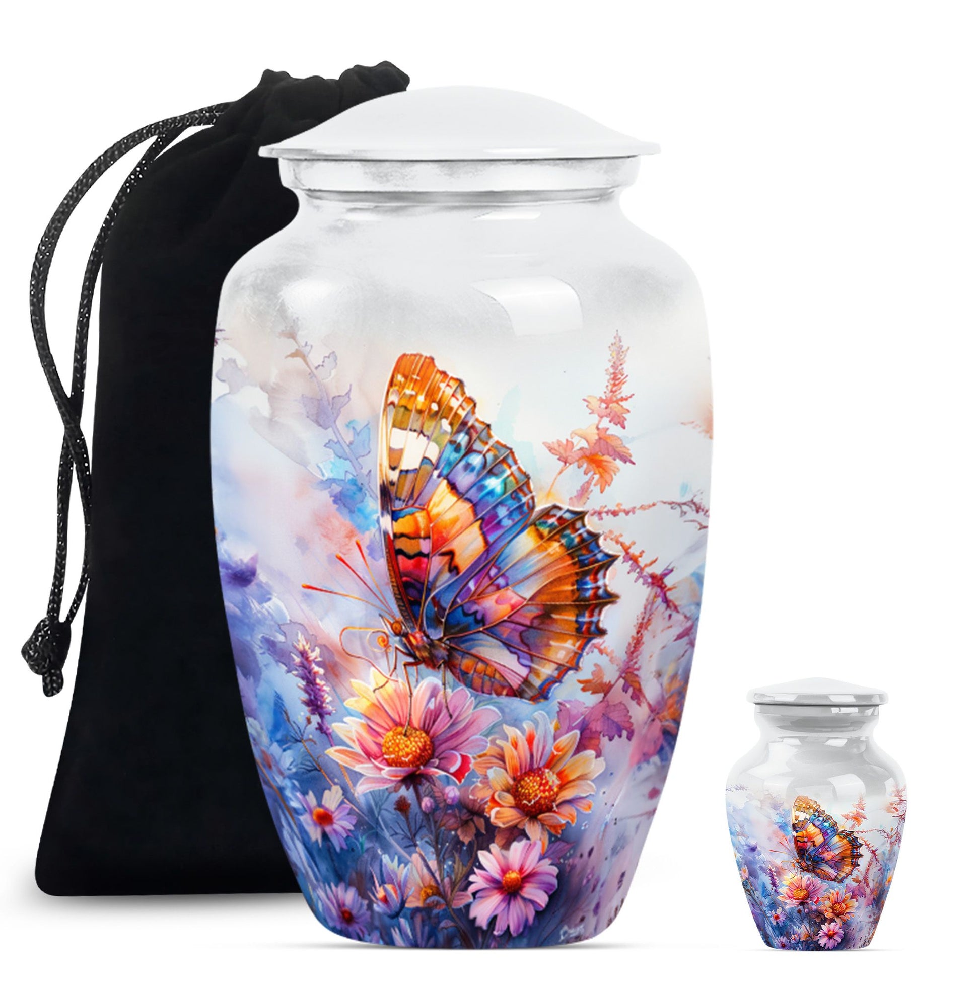 Butterfly  Large urn & 1 Small Urn