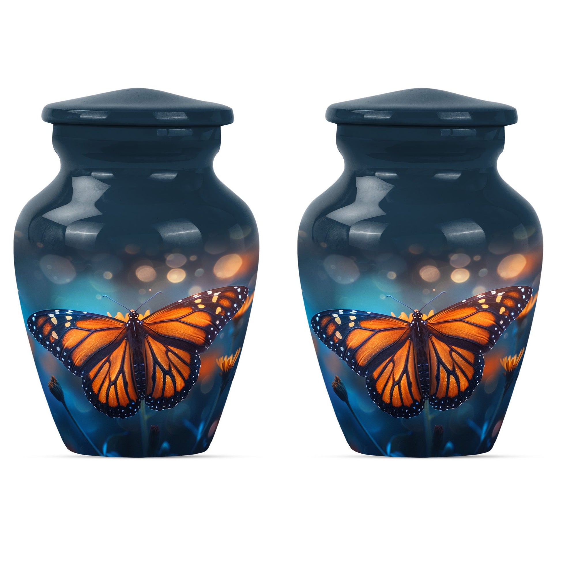 Butterfly  Small Urn Set of 2 Combo