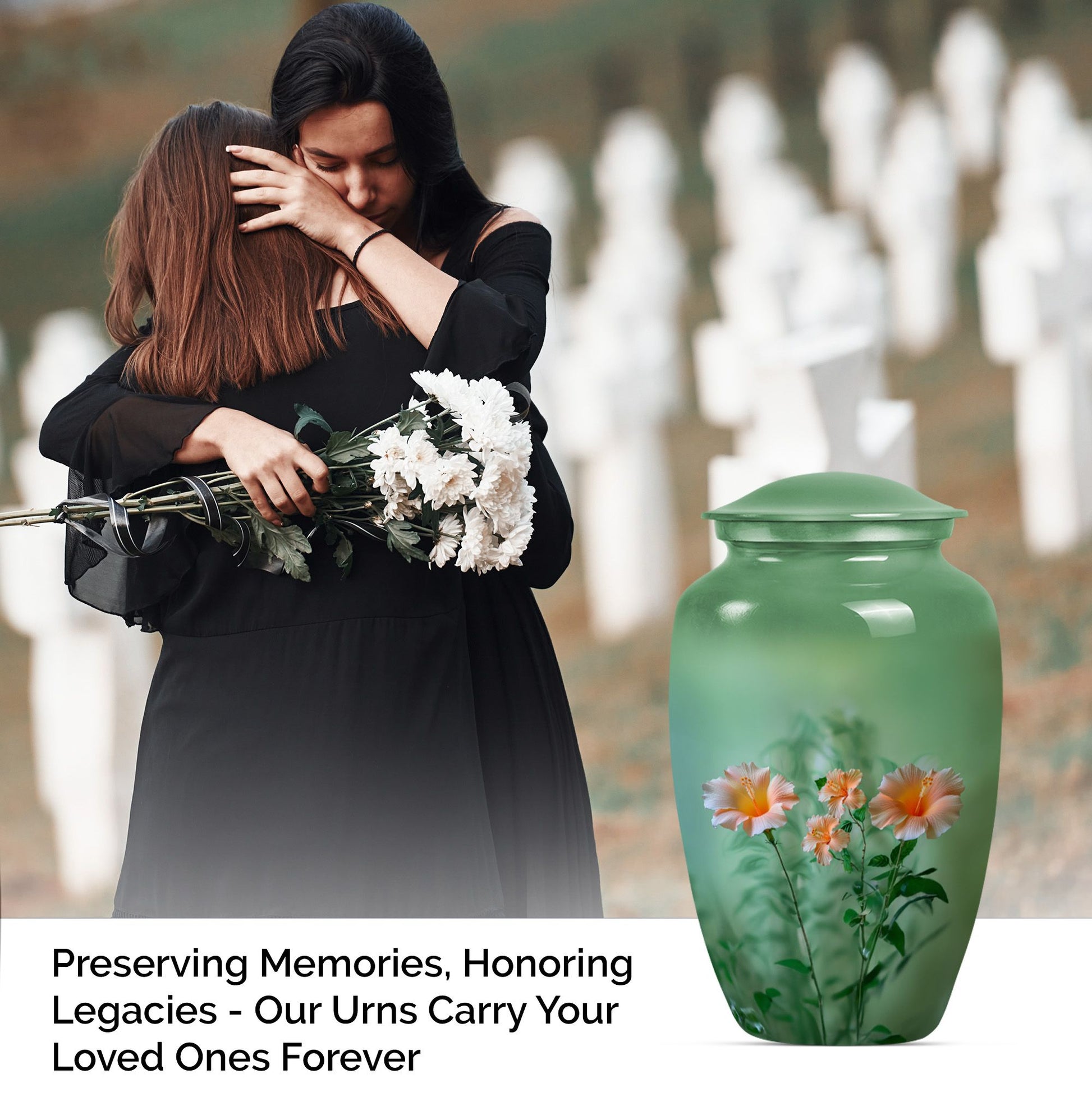 Flower Funeral Cremation container For Human Ashes