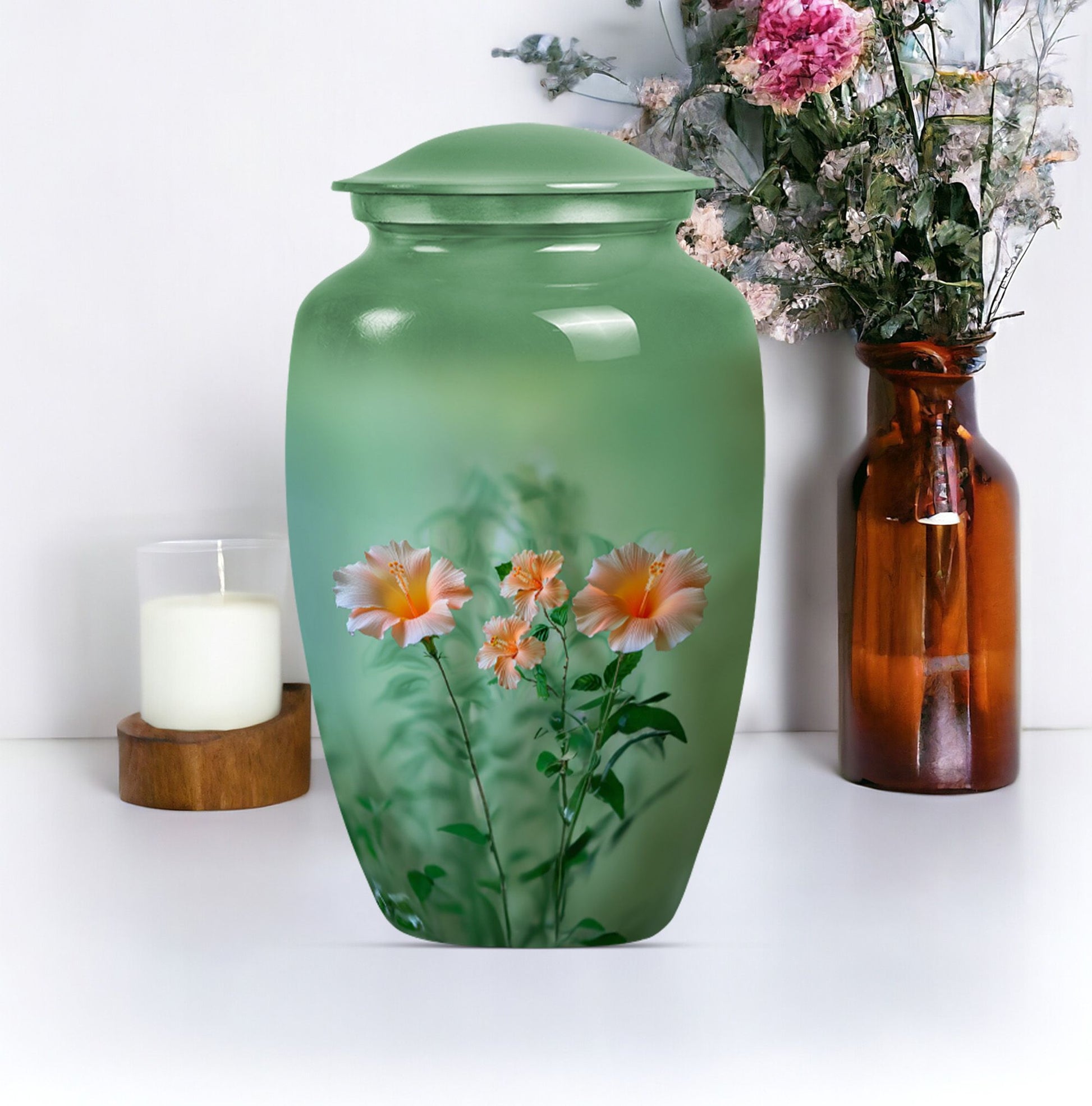 Flower Funeral Cremation container For Human Ashes