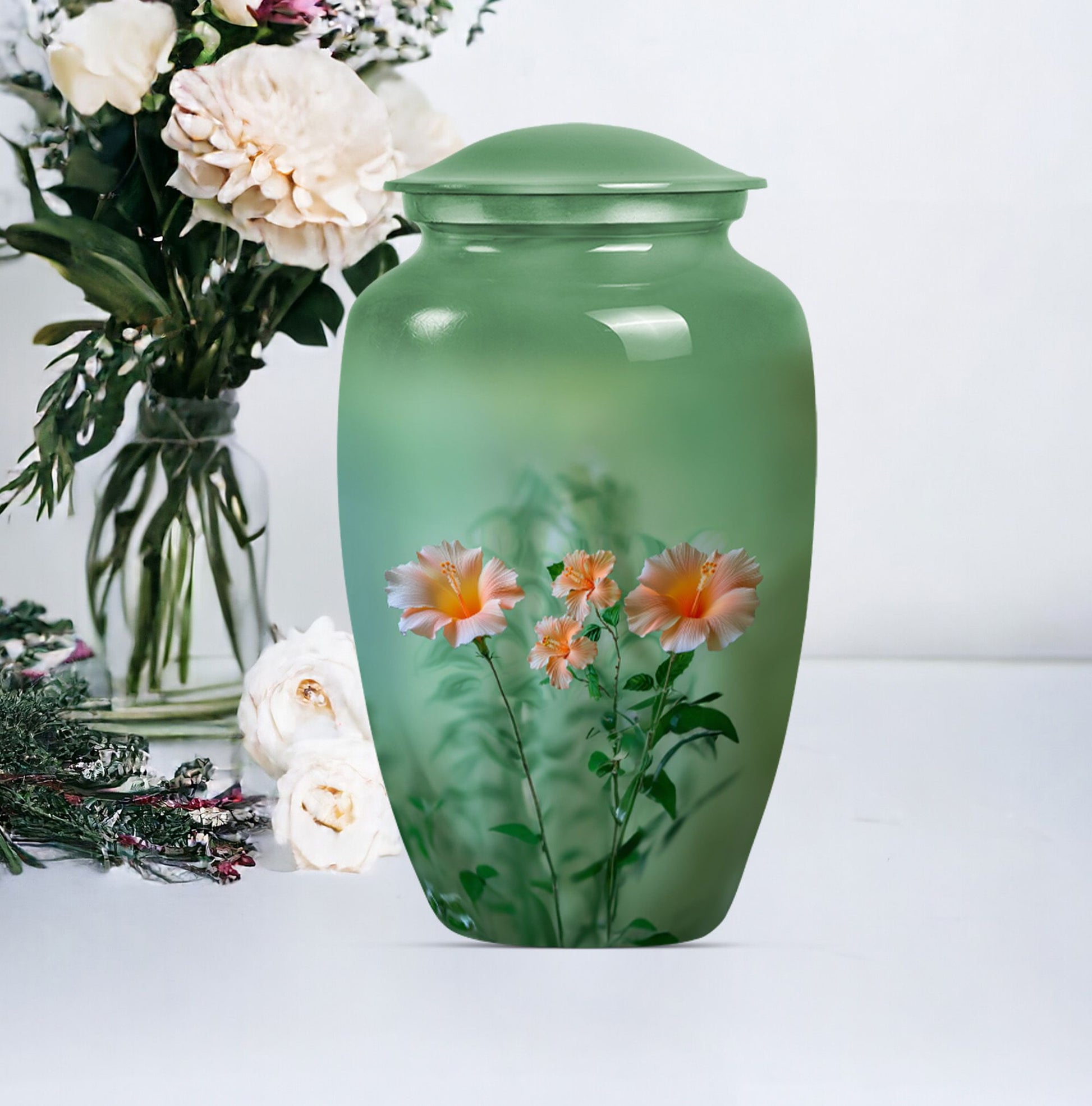 Flower Funeral Cremation container For Human Ashes