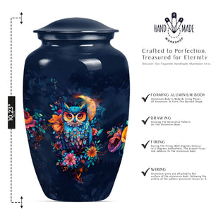 Owl Cremation Contaner For Adult Human Remains