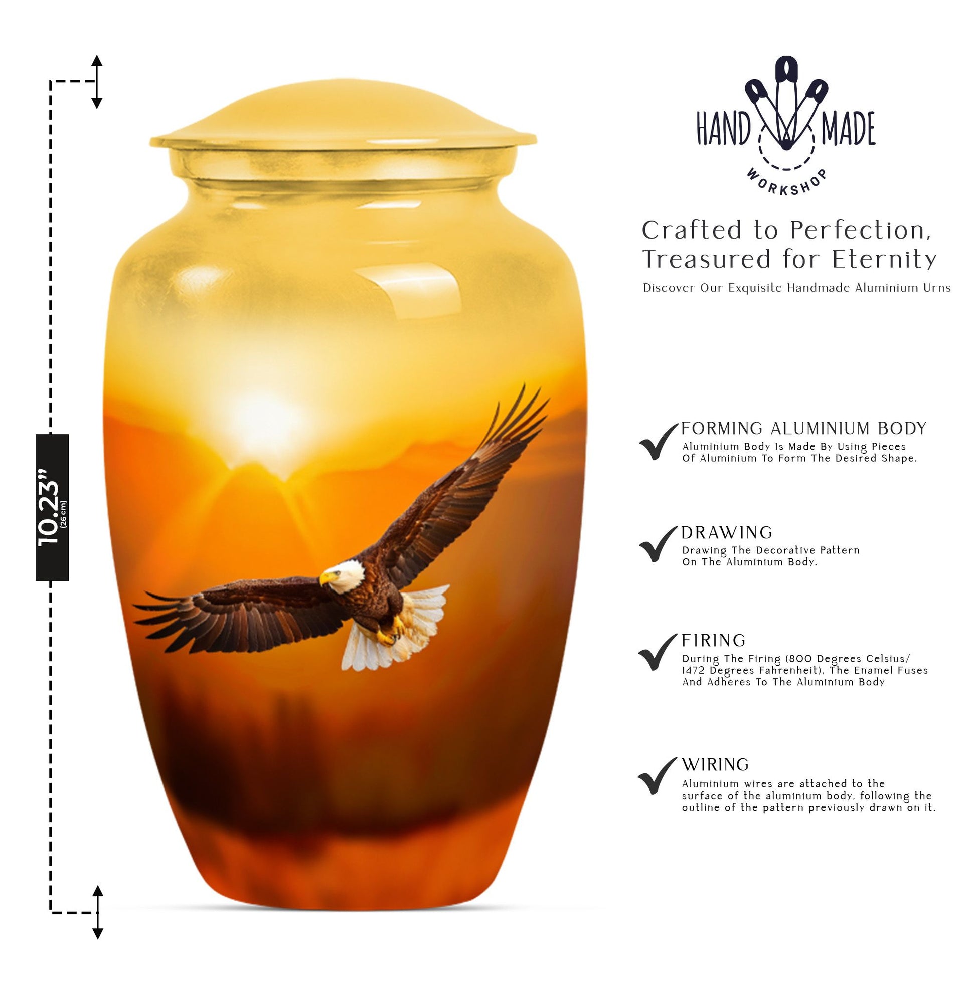 Eagle Cremation Container for Human Ashes