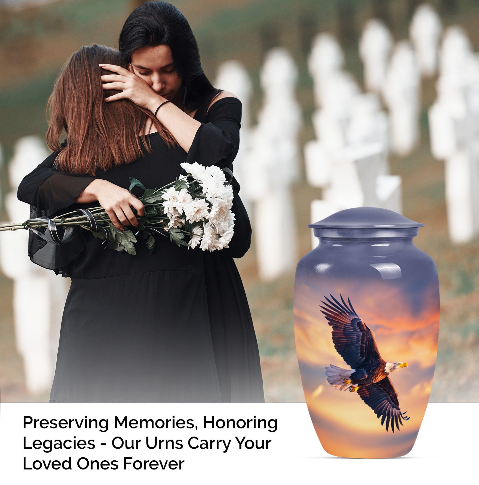 Eagle Cremation Container for Adult Human Remains