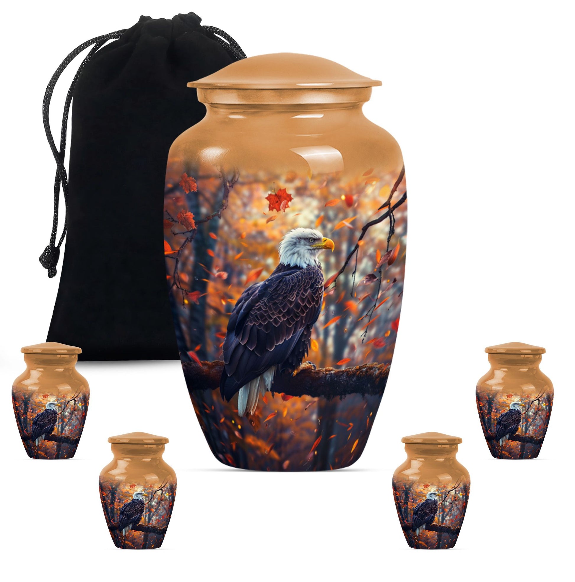 Eagle  Large urn & 4 Small Urn