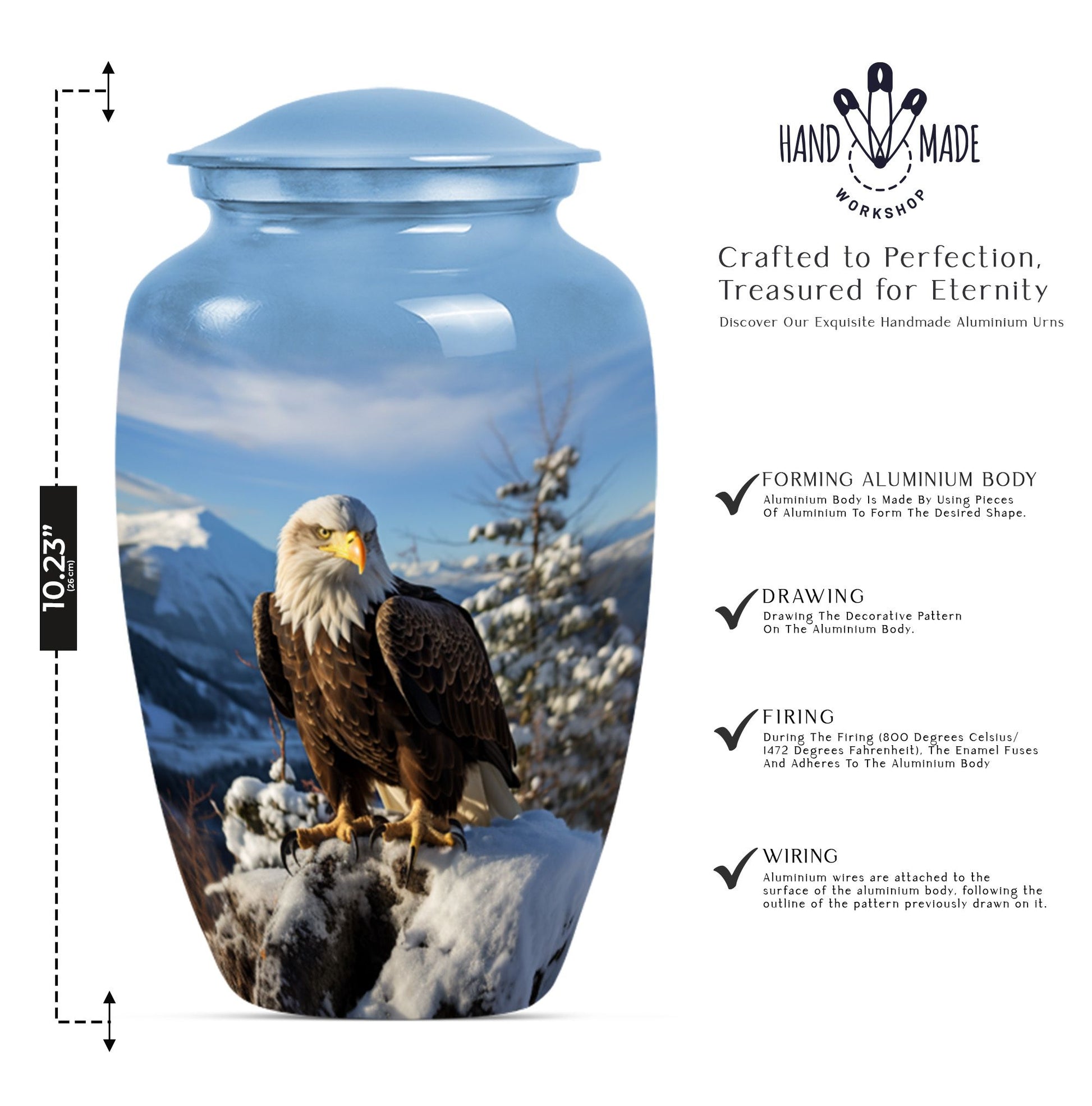 Eagle  Cremation Container for Human Remains