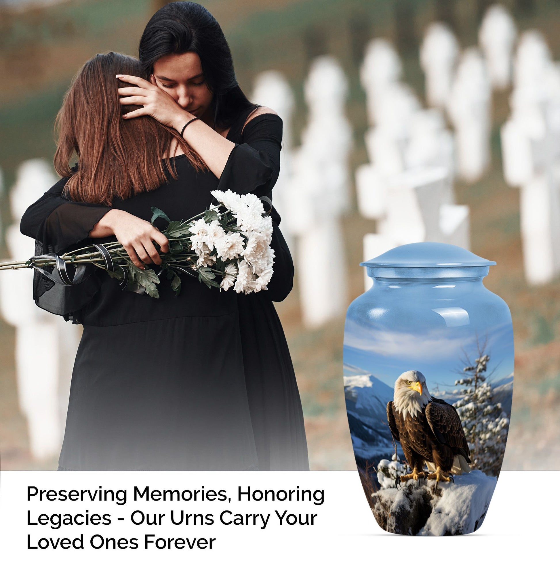 Eagle  Cremation Container for Human Remains