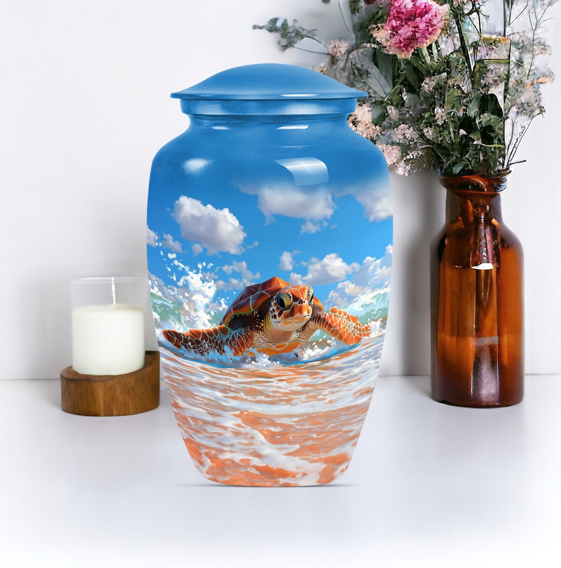 Turtle Cremation Urn for Human Ashes - Unique and Beautiful Memorial