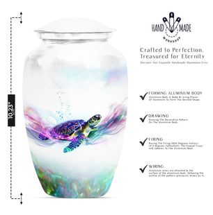 Unique Turtle Cremation Urn for Adult Human Ashes