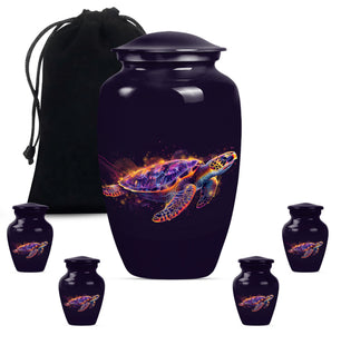 Turtle  Large urn & 4 Small Urn