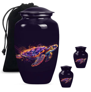 Turtle  Large urn & 2 Small Urn