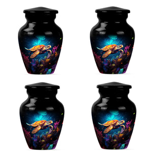 Turtle  Small Urn Set of 4 Combo