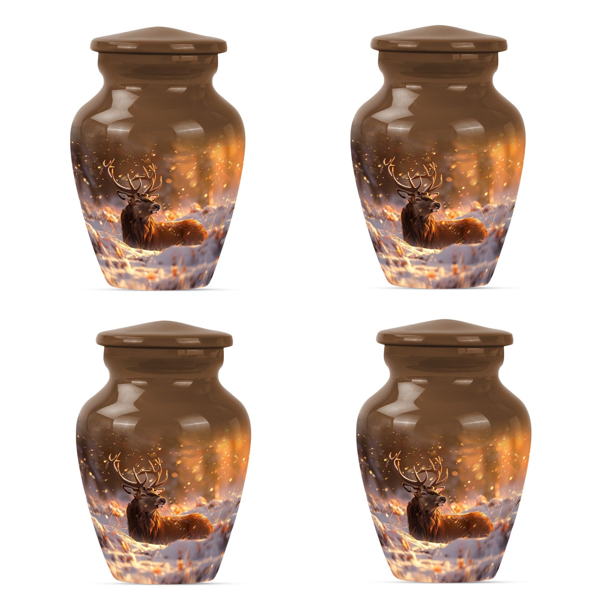 Deer  Small Urn Set of 4 Combo