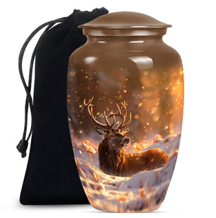 Deer  Large Urn 10 Inch